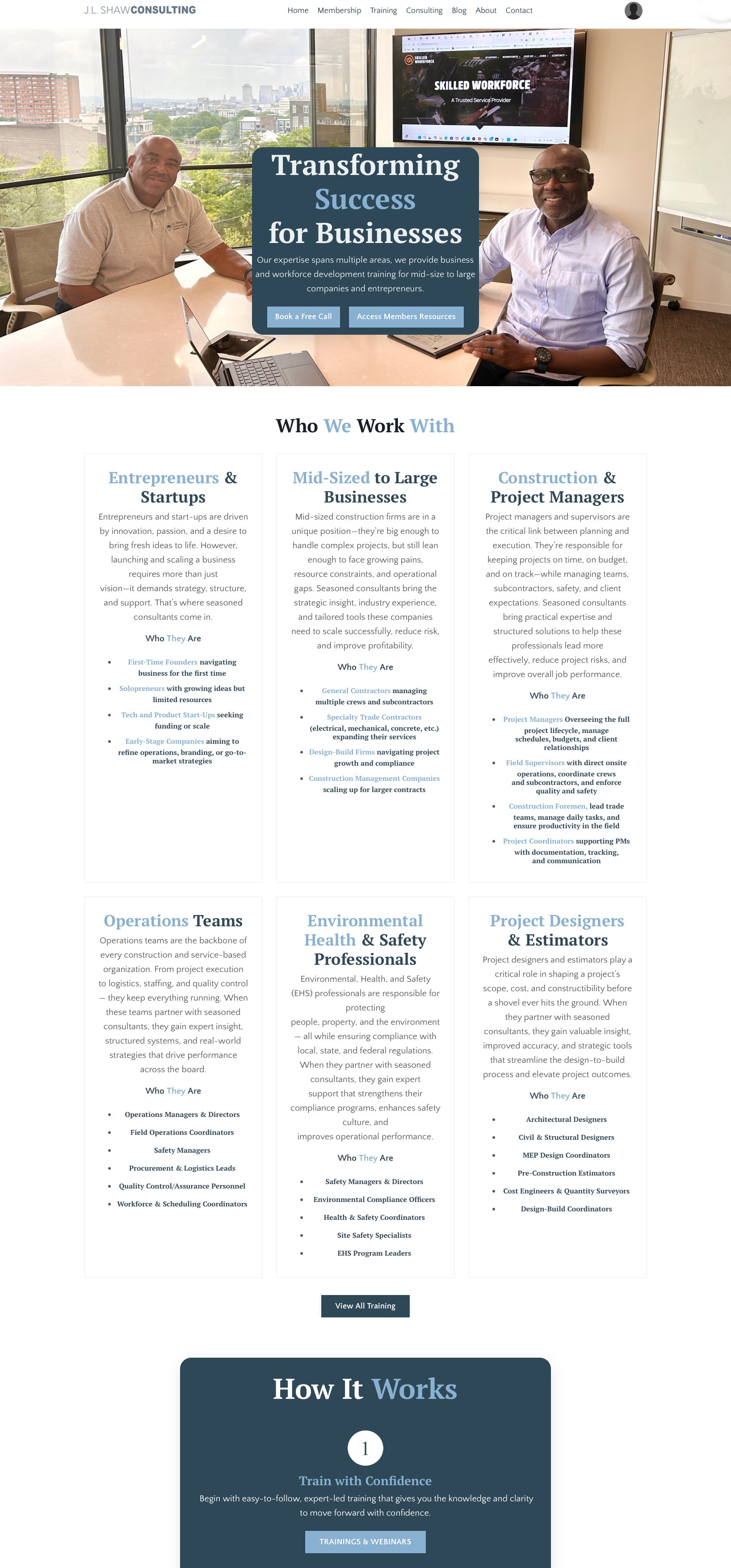 JL Shaw Consulting website screenshot
